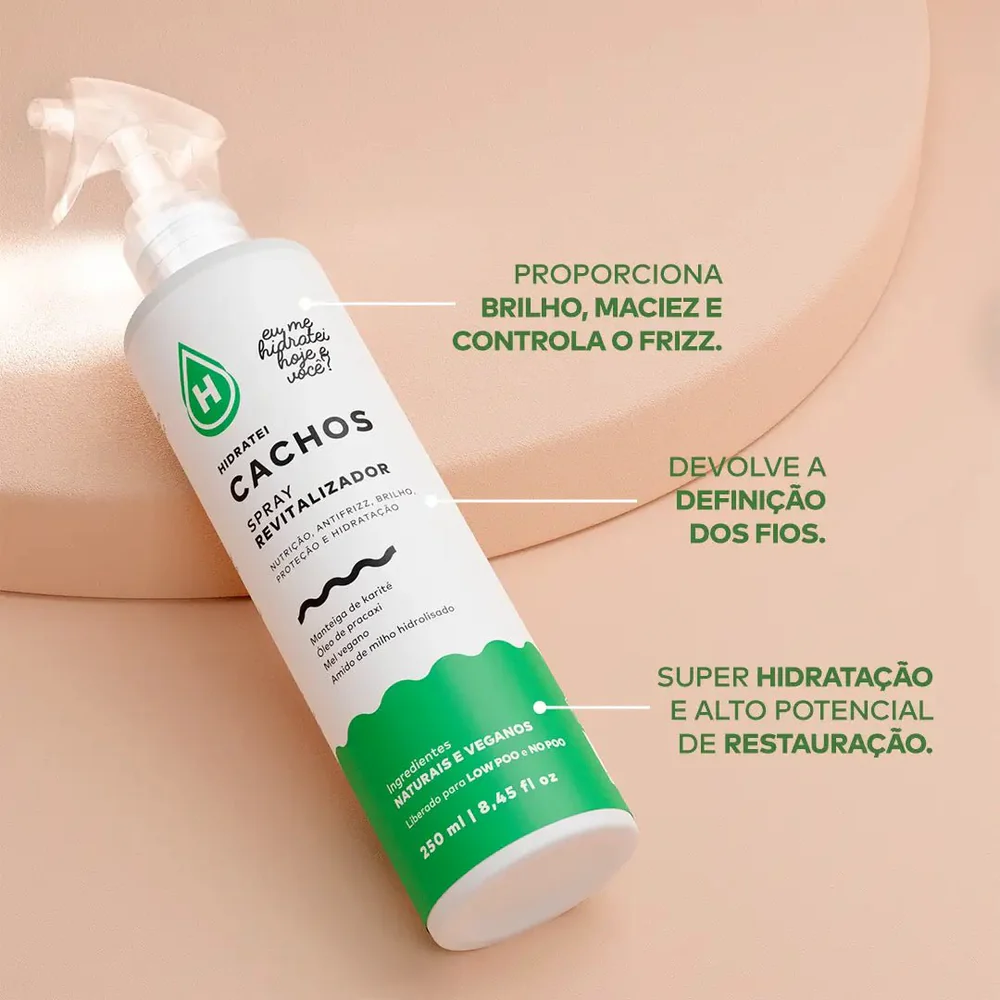 Spray Revitalizador Cachos Hidratei 250ml - Imagem 3