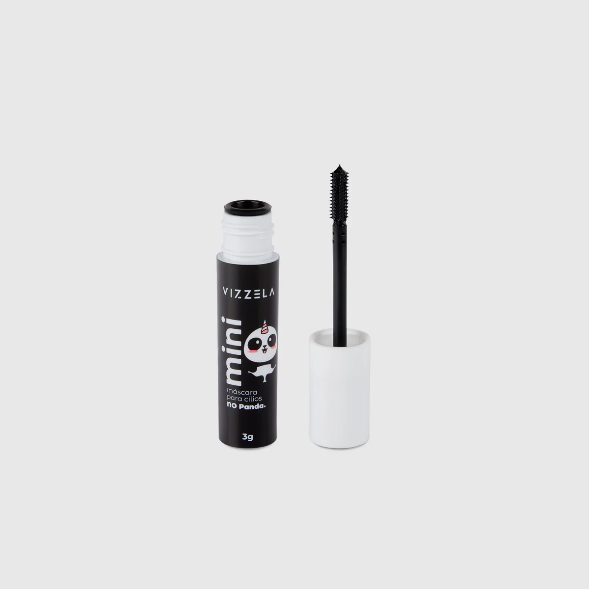 Máscara Para Cílios Mini No Panda Preta Vizzela 3g