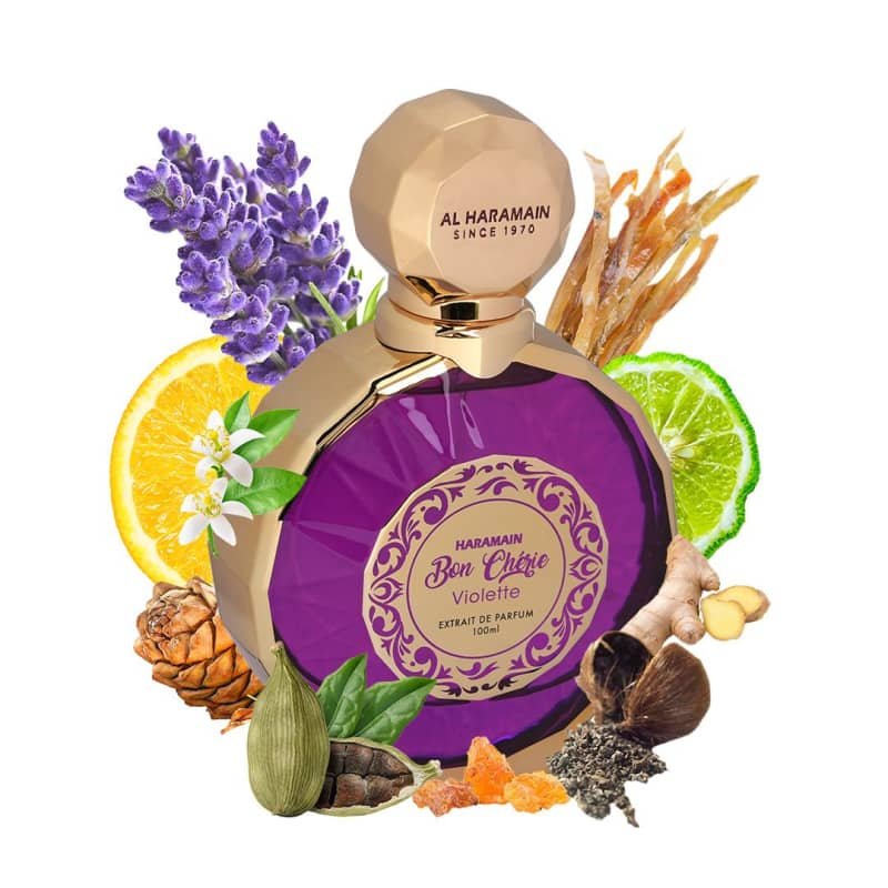 Perfume Feminino Árabe Bon' Cherie Violet Extrait De Parfum Al Haramain 100ml - Imagem 3