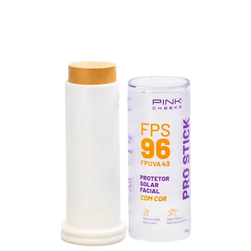 Protetor Solar em Bastão com Cor Pro Stick FPS96 Pink Cheeks 14g