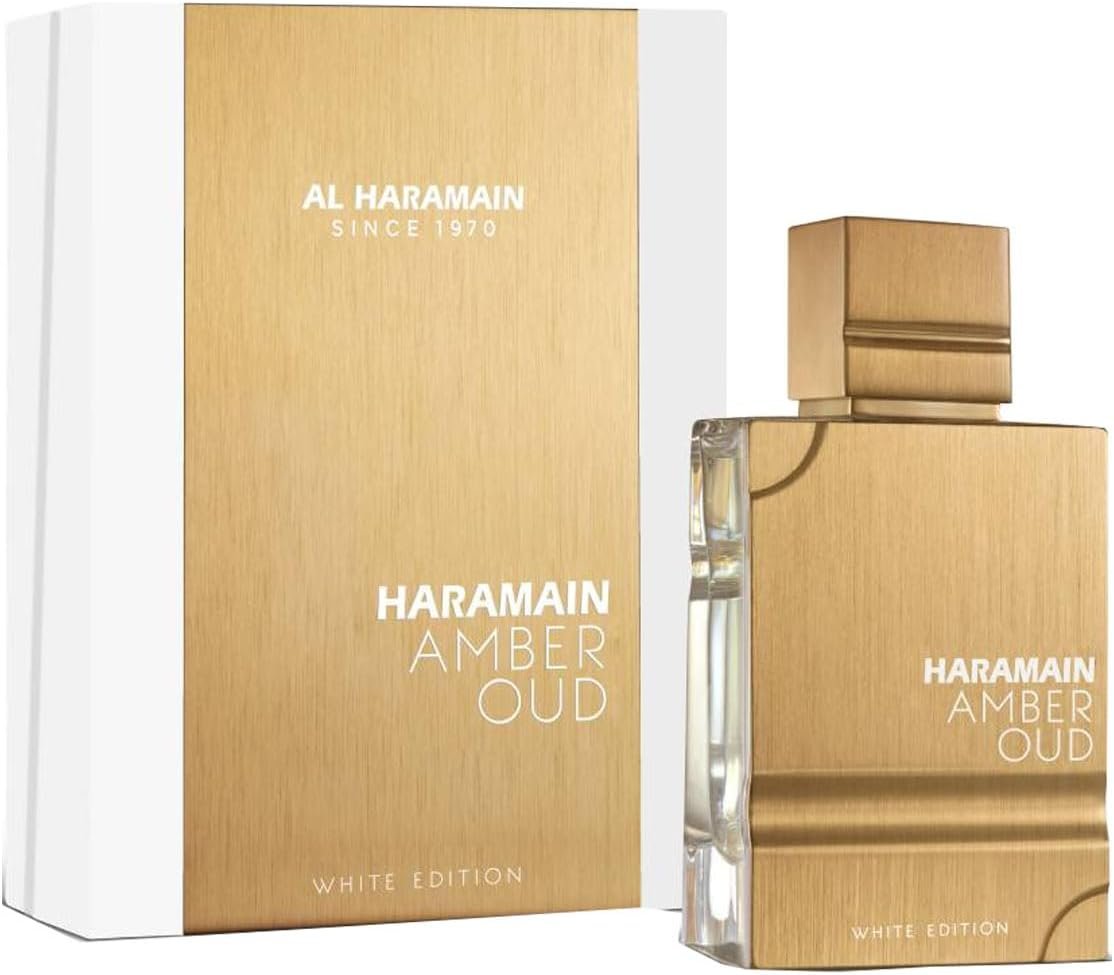Perfume Compartilhável Árabe Amber Oud White Edition  Eau de Parfum Al Haramain 100ml - Imagem 2